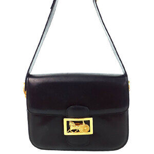 Celine Carriage Buckle Leather Shoulder Bag